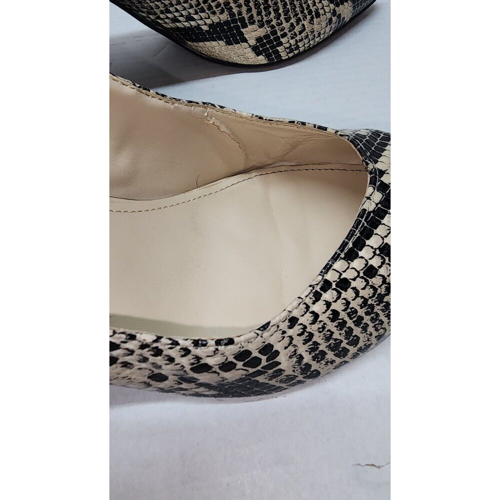 Marc Fisher Gilla 2 Snakeskin Pointed Toe Block Heel Ankle Strap Pumps Size 10M - Picture 10 of 16